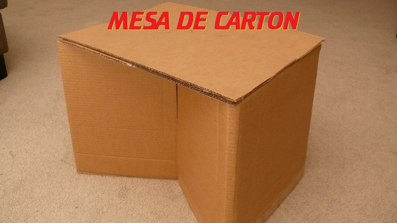 Como Hacer una Mesa de Cartón. How to make a cardboard table
