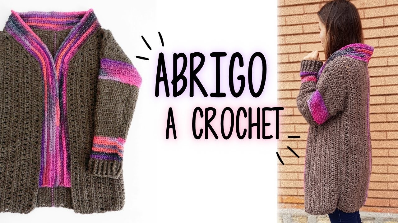 Cómo tejer ABRIGO a crochet | tutorial PASO A PASO | Ahuyama Crochet