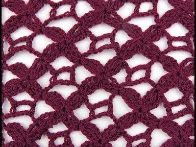 Crochet: Punto Enrejado con Flor# 6