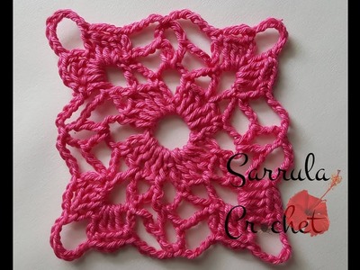 Cuadro de flor a crochet (Granny square)
