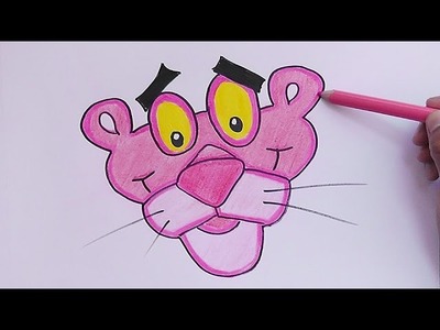 Dibujando Rostro de Pantera Rosa - Drawing Face of Pink Panther