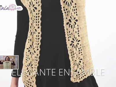 DIY Chaleco tejido en crochet con hilaza nilo de Omega
