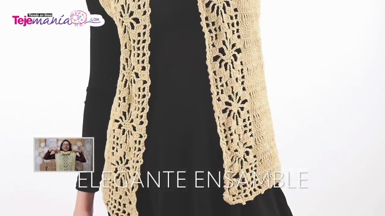 DIY Chaleco tejido en crochet con hilaza nilo de Omega