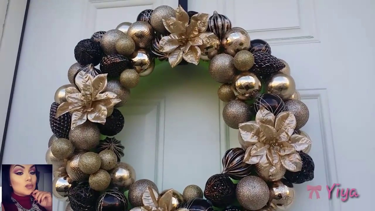 DIY como hacer una corona de esferas