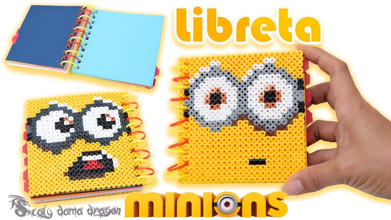 Libreta Minios con Hama beads Hojas de colores