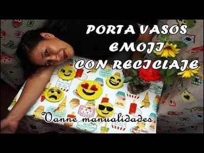 ???? ????Manualidades con reciclaje: Porta vasos emoji con periódico???? ????