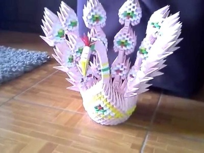 Origami 3D pavo real