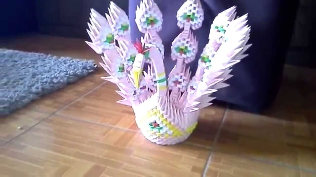Origami 3D pavo real