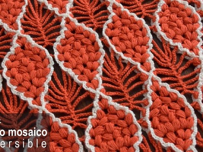 Punto mosaico delineado reversible tejido a crochet - Tejiendo Perú