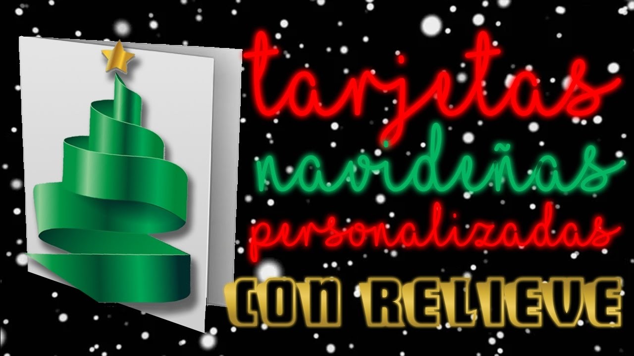 Tarjeta navideña con relieve. Relief holiday cards ????⛄
