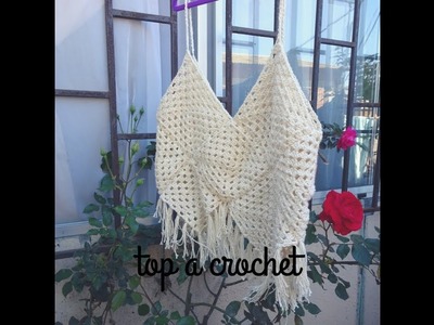 TOP  A CROCHET  - HALTER TOP #crochet