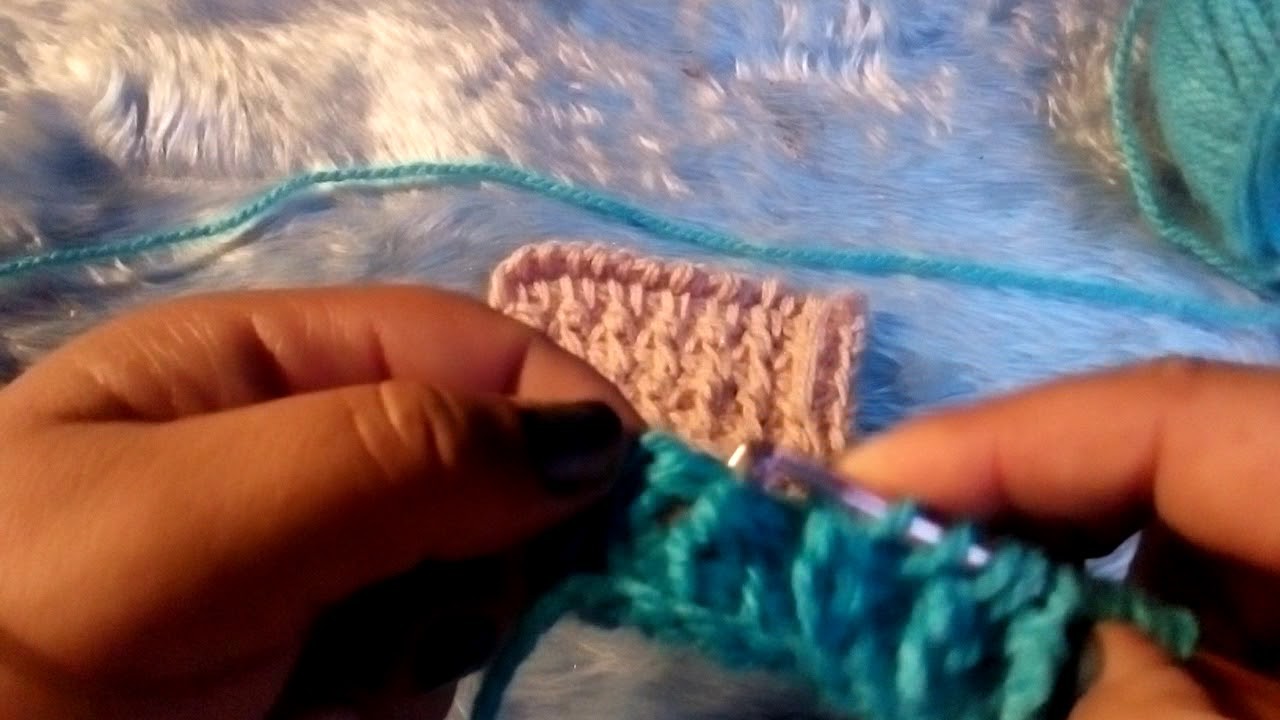 Tunecino: punto espiga de trigo