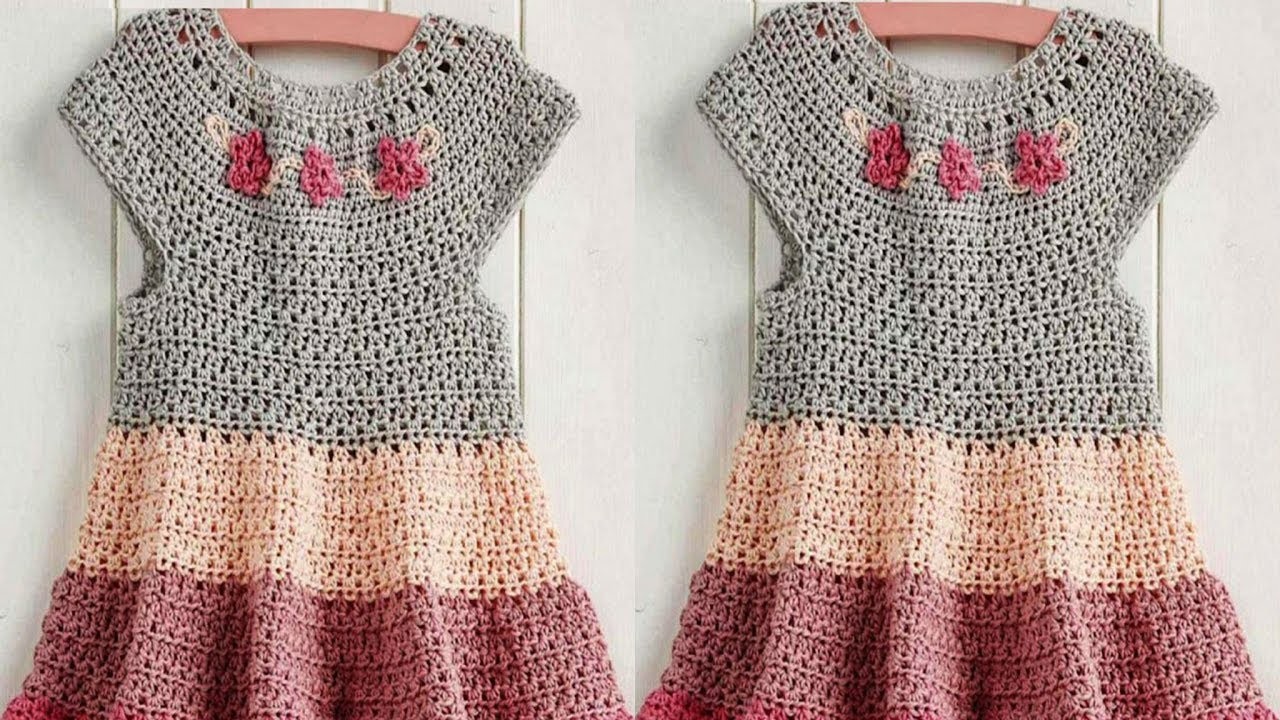 Vestidos para Niñas Tejidos a Crochet Rapido y facil