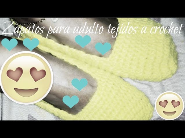 Zapatos o pantuflas UNISEX para adulto tejidos a crochet by Alexandra Sacasa