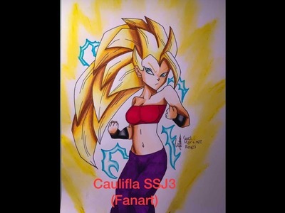 Cómo dibujar a Caulifla SSJ3