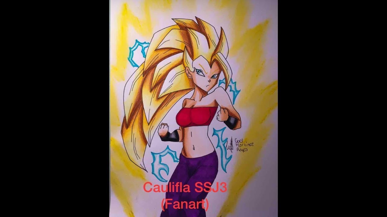 Cómo dibujar a Caulifla SSJ3