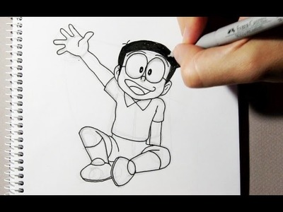 Cómo dibujar a Nobita de Doraemon paso a paso