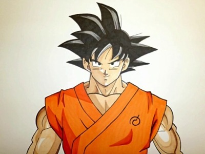 Cómo dibujar a Goku. How to draw Goku. Speed draw. Dragon ball Super