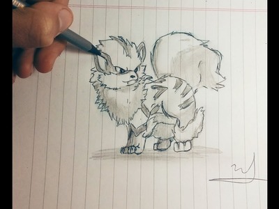 Como dibujar un Arcanine - Pokemon - Speed Art