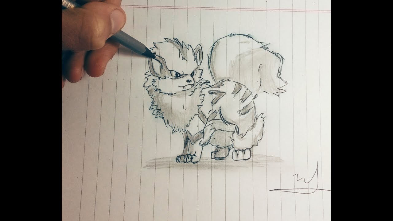 Como dibujar un Arcanine - Pokemon - Speed Art