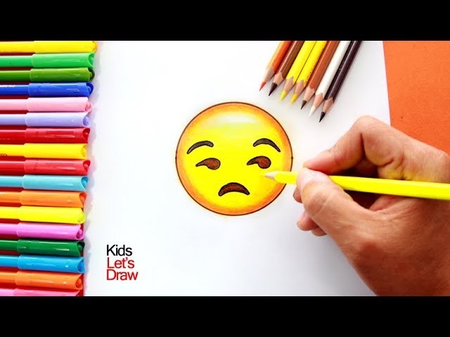 Cómo dibujar un Emoji paso a paso 5 | How to draw an Unamused Emoji