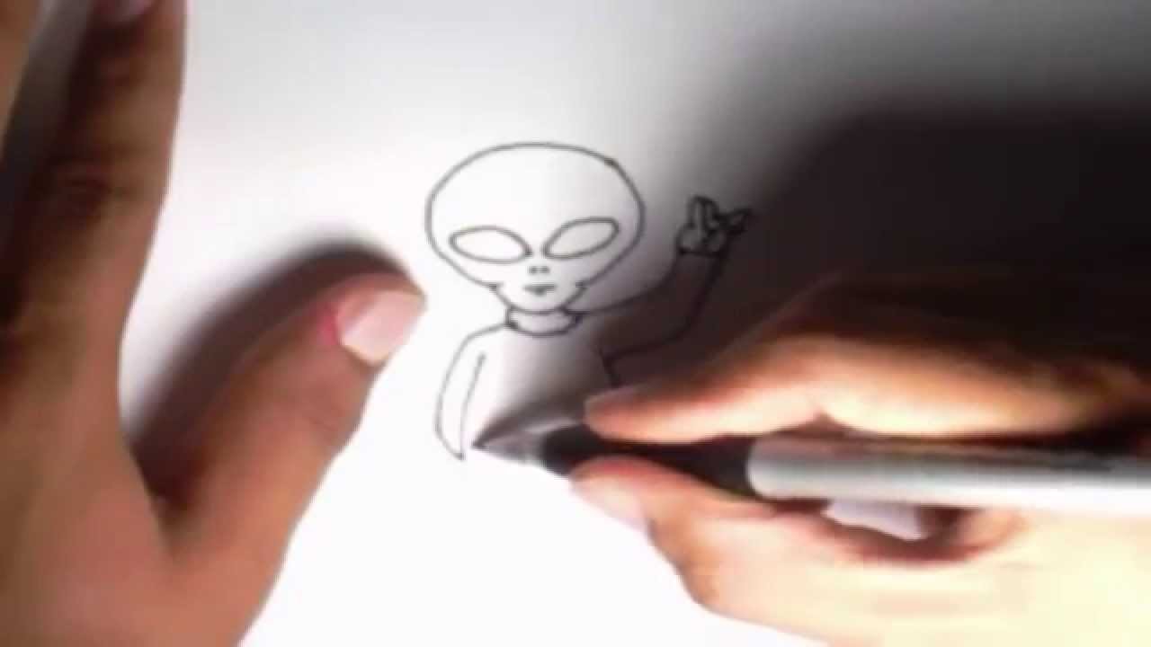 Como dibujar un Extraterrestre l How to draw an Alien