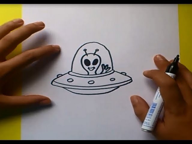 Como dibujar un ovni paso a paso | How to draw a UFO