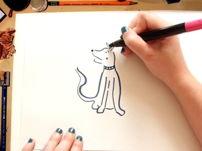 Como dibujar un Perro callejero - dibujos para niños