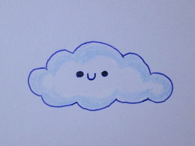 Cómo dibujar una nube kawaii