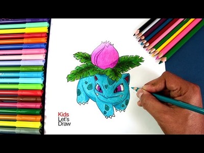 Cómo dibujar y colorear a IVYSAUR (Pokémon GO) | How to draw Ivysaur (Pokemon GO)