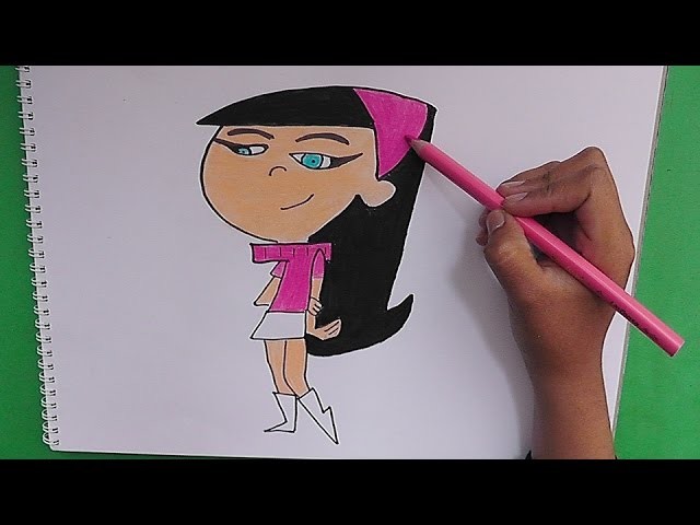 Como dibujar y colorear a Trixie (Padrinos Magicos) - As drawing and coloring Trixie
