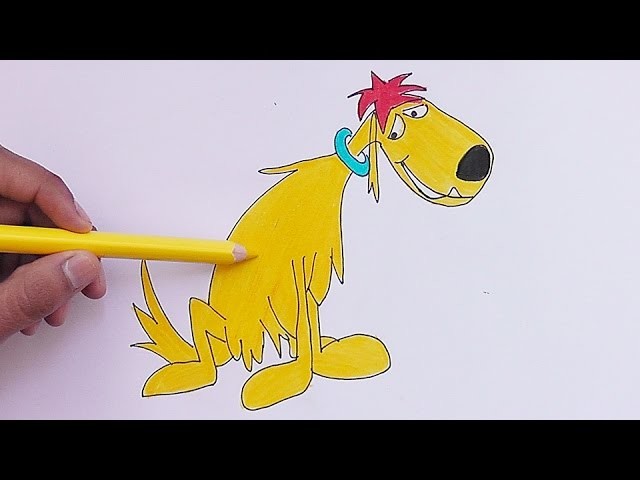 Como dibujar y colorear paso a paso a Pulgoso - As drawing and coloring step by step Pulgoso