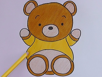 Como dibujar y pintar paso a paso a Oso - How to draw and paint step by step Bear