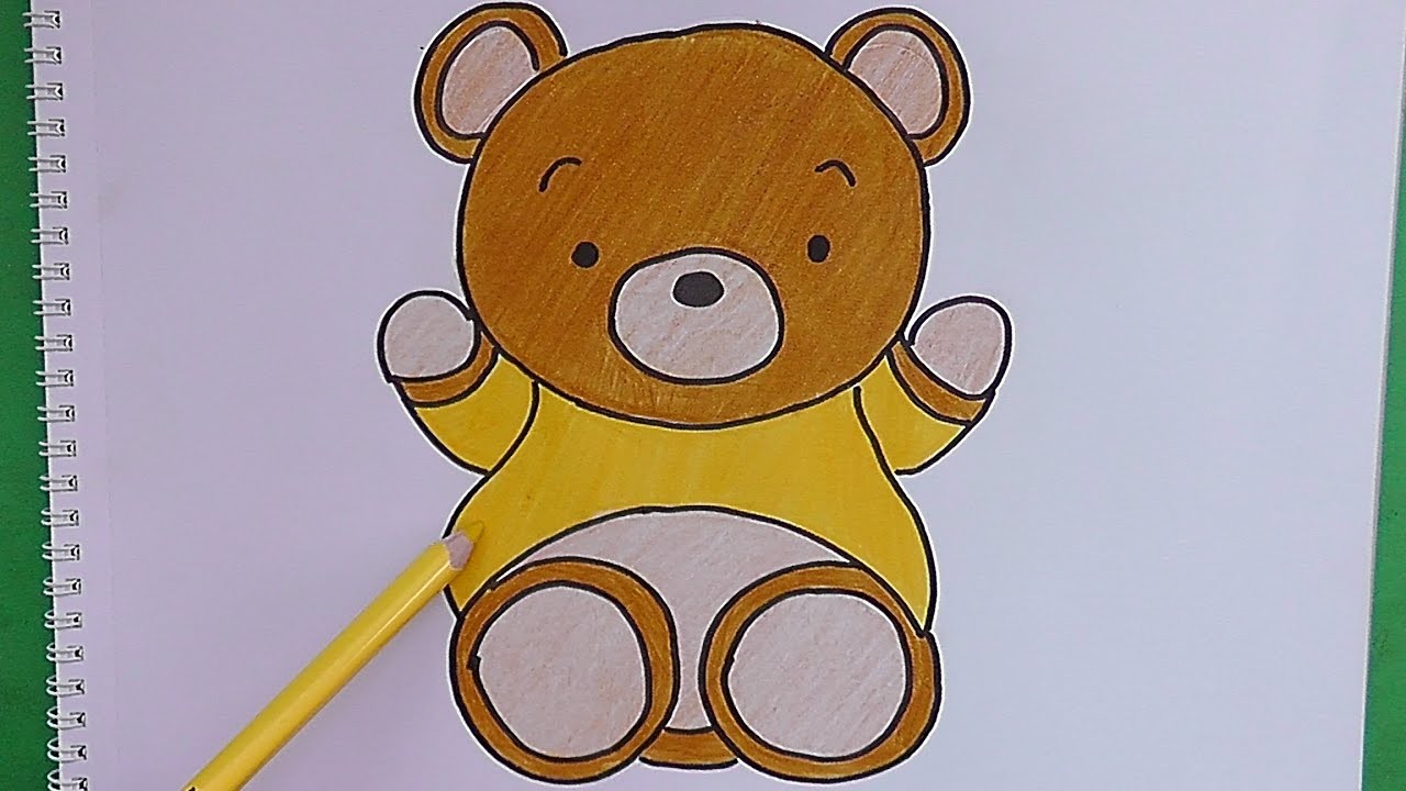 Como dibujar y pintar paso a paso a Oso - How to draw and paint step by step Bear
