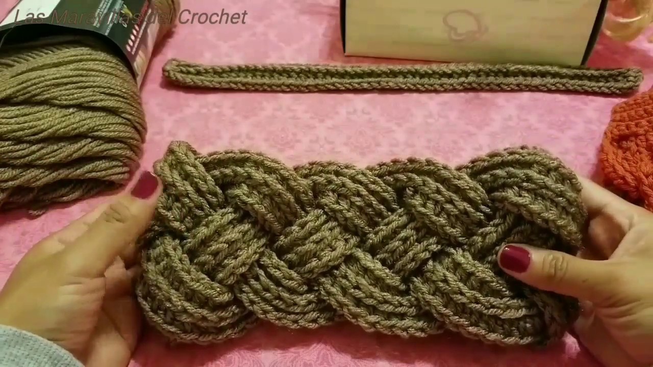 ????Diadema Trenzada A Crochet (Ganchillo)