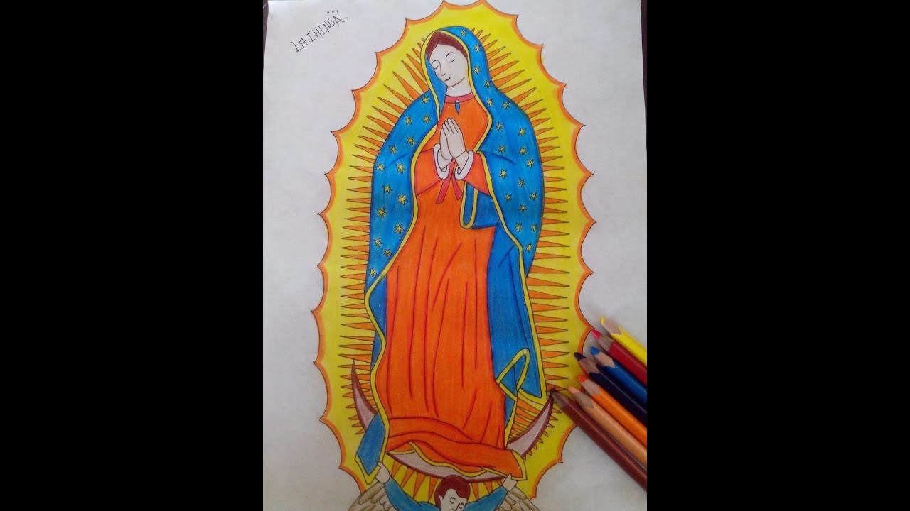 Dibujo virgen de guadalupe