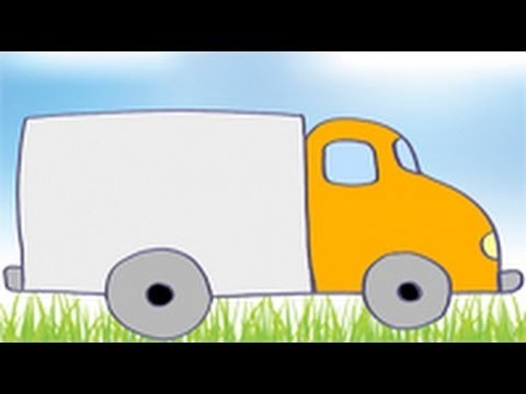 Dibujos de transportes para niños. Cómo dibujar un camión