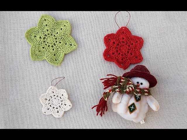 Estrellas de Navidad a crochet muy fácil y rápidas