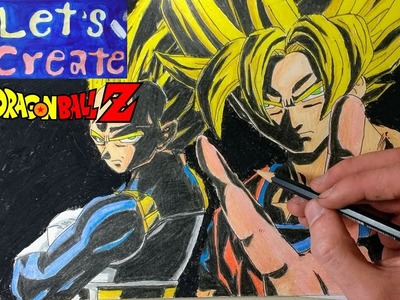 How to draw Goku Ssj and Vegeta Ssj - Dragon Ball Z