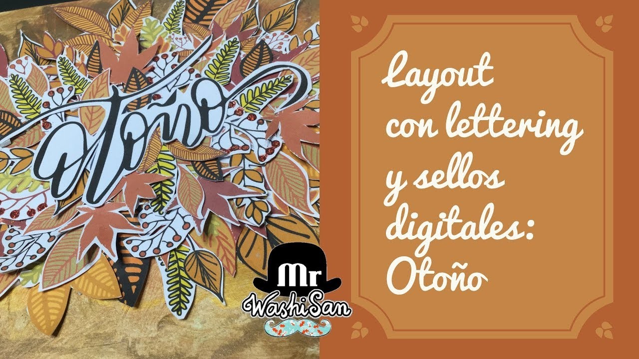 Layout con lettering y sellos digitales Otoño