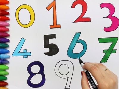 Los Números | Cómo dibujar paso a paso y colorear los para niños