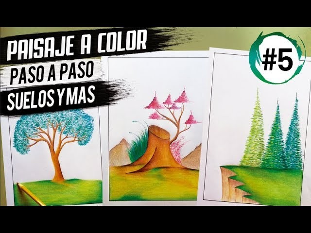 PAISAJE A COLOR CON LAPICES DE COLORES  PASO A PASO  #5 [Osvaldo Latino]