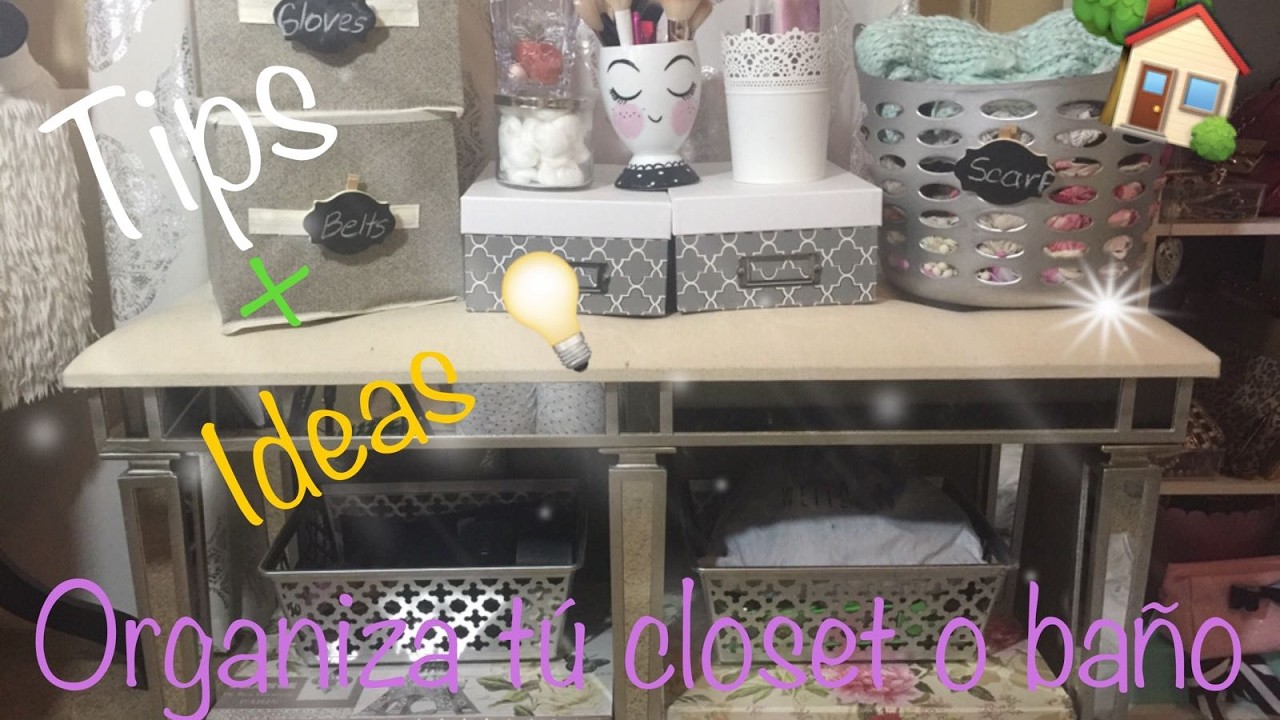 Tips+Ideas????para organizar en sus closet+baños||Suscribanse.
