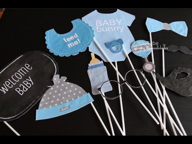 Accesorios para selfies Baby Shower | Photo booth | Photo call
