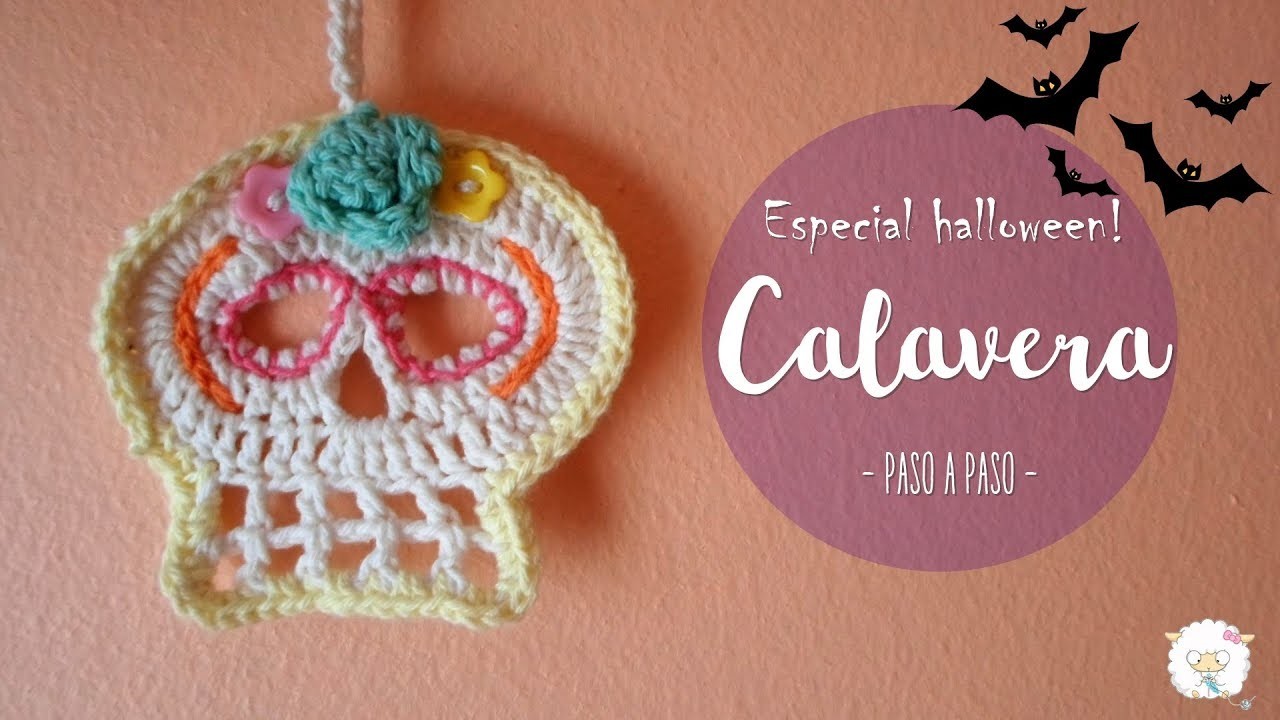 Calaveras a crochet para halloween