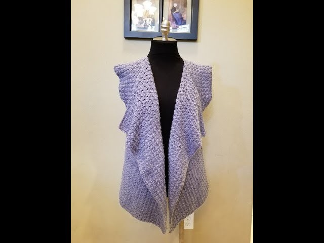 Chaleco rectangular a crochet. Easiest reactangular crochet vest