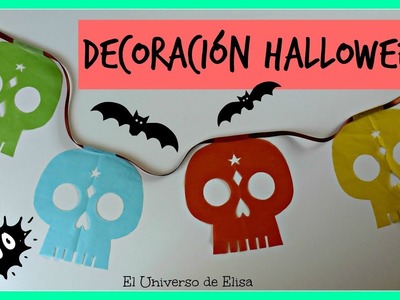 Decoración Día de los Muertos. Halloween ,Guirnalda calaveras, Guirnalda Calacas