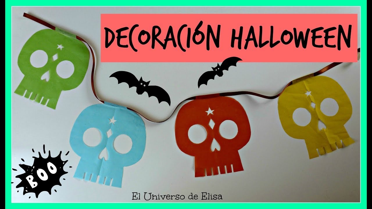 Decoración Día de los Muertos. Halloween ,Guirnalda calaveras, Guirnalda Calacas