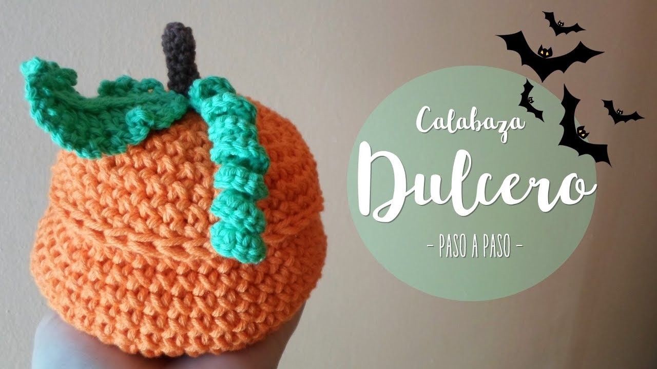 Dulcero de calabaza para halloween a crochet | ganchillo