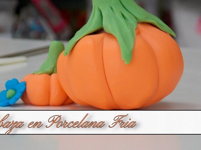 Especial Halloween - Calabaza en Porcelana Fria